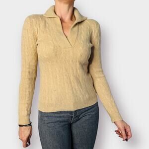 Ralph Lauren for Oprah‎ Sand Cashmere Sweater Size M